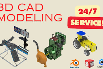 do 3d cad modeling, product design, rendering, stl, dxf