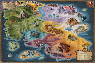 make a high quality digital fantasy map