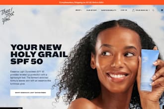 design skincare shopify cosmetics store makeup website beauty store