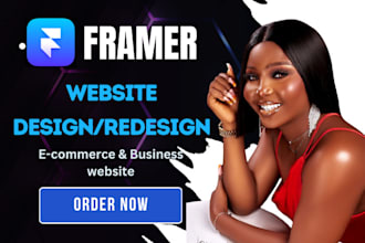 design and develop a custom framer website with smooth animations