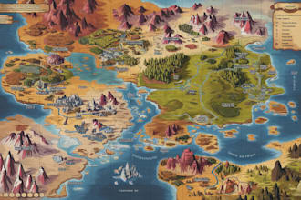 create a high quality fantasy map for dnd, stories and campaigns