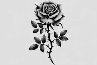 design a tattoo in black and white or in color
