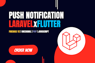 push notification integration laravel PHP javascript  flutter