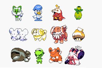 create old school pokemon style sprites