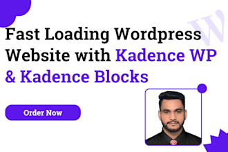 design redesign fast loading website with kadence wp theme and kadence blocks