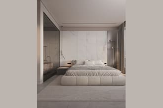 render 3d interior and exterior design, 3d kitchen and bedroom interior design
