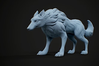 do 3d model and sculpt animals and creatures for 3d printing and render