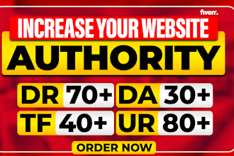 increase domain rating dr, domain authority moz da, tf SEO services