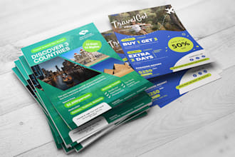 design professional travelling flyer, tour and travel flyer