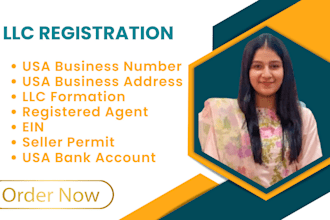 do llc registration with ein number and US bank account