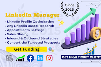be your b2b linkedin marketing manager and sales closer