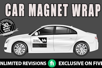 create a  vehicle door, window vinyl decals and  car magnet wraps