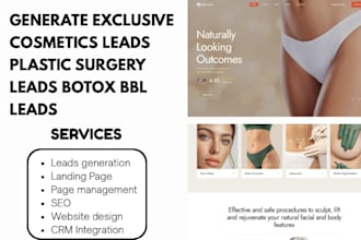 plastic surgery website cosmetic surgery website botox bbl cosmetics lead funnel