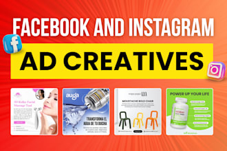 design 30 facebook ad creative or ad image