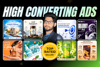 design creative meta ads, image ads, facebook and instagram ads, ad design