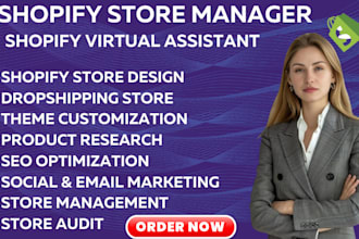 be your shopify virtual assistant shopify store manager website design UK, USA