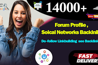make 14000 social networks and forum profile SEO backlinks
