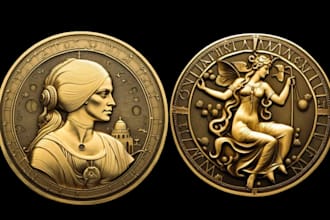 3d bas relief medallion 3d relief cnc router wood engraving coin