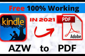 convert your kindle books to PDF and ms word