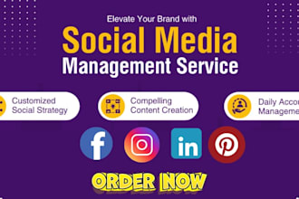 be your monthly social media manager and quality content creator