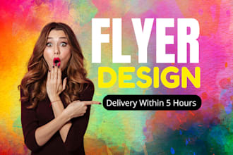 design flyer, poster, brochure and leaflet within 24 hours
