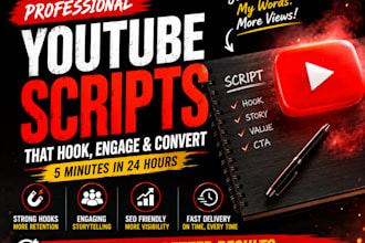 write research based youtube scripts