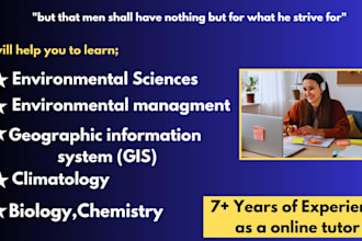 provide online environmental science coaching