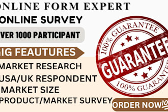reach over 1000 respondent to fill online survey and polls