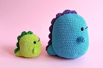 meticulously write details crochet on amigurumi with step by step instruction
