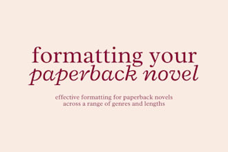 format your paperback novel