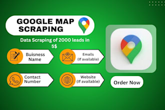 do google map scraping, b2b leads generation and web scraping