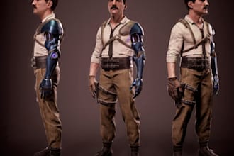 mold 3d game character in blender,unity model,turn ue4 rig to5,animate nsfw,vrm