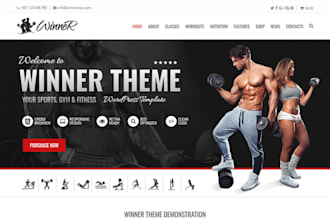 develop a catchy health and fitness website holistic website sport gym website