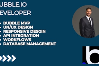 be bubble io adalo flutterflow developer figma web app bubble mvp saas adalo