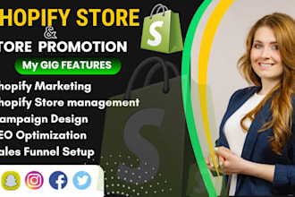 promote, manage shopify dropshipping store, boost shopify markting sales