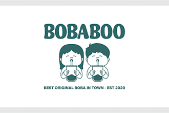 design cute illustration logo for food,beverage business
