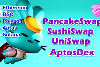fork pancake swap, uniswap, dex, defi, dao, staking on evm, solana, tron and ton