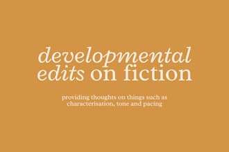 developmentally edit your novel