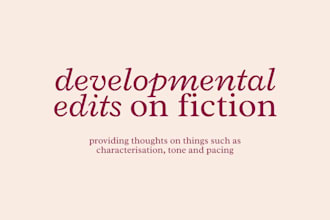 developmentally edit your novel