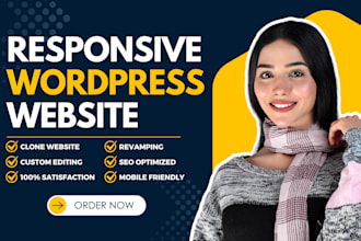 clone or redesign wordpress website design or blog site
