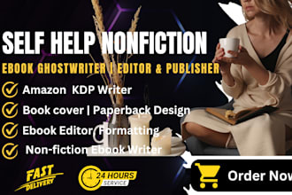 be you self help ebook ghostwriter, book writer, editor and amazon publisher