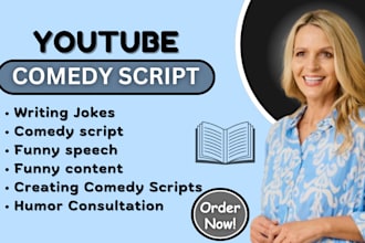 develop a comedy script writing for comedy scripts or humor funny script jokes