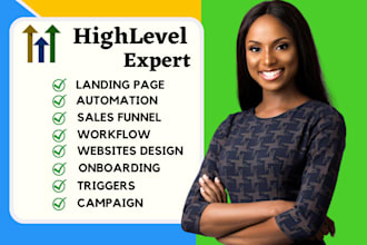 gohighlevel automation sales funnel landing page go high level course set up