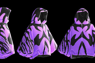 create 3d second life model, fashion design realistic 3d cloth apparel design