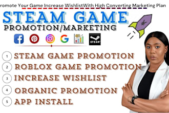 do professional steam game promotion and grow your wishlist game marketing