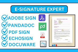 create adobe sign pandadoc PDF sign echosign docuware xodo sign cocosign VA