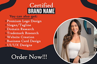 design catchy creative brand name, business name, slogan and logo