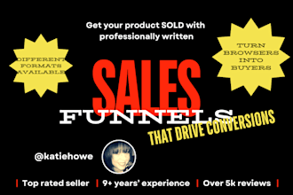 write a persuasive sales funnel