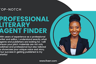 write your query letter, book proposal, synopsis and get you a publisher