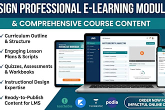 design professional e learning modules and comprehensive course content